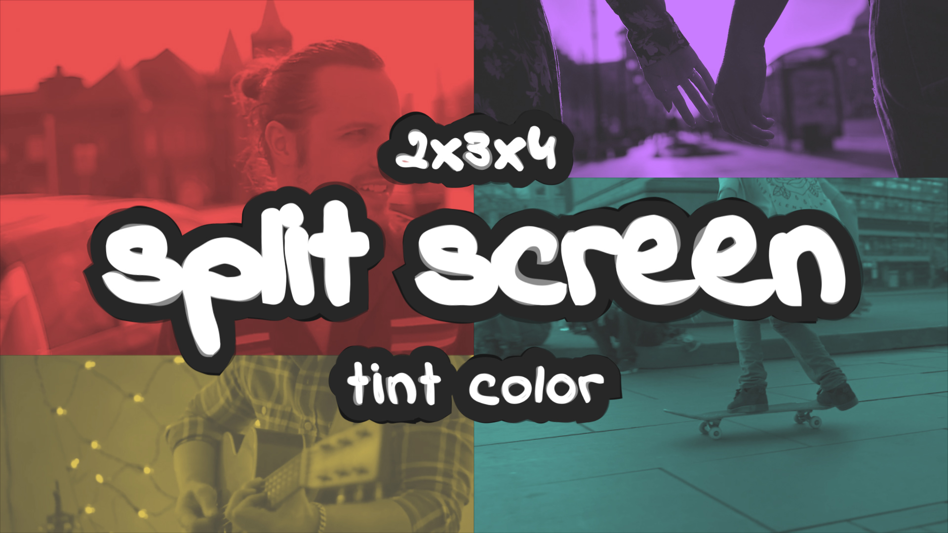 Split Screen Colorblock Content Creator Templates