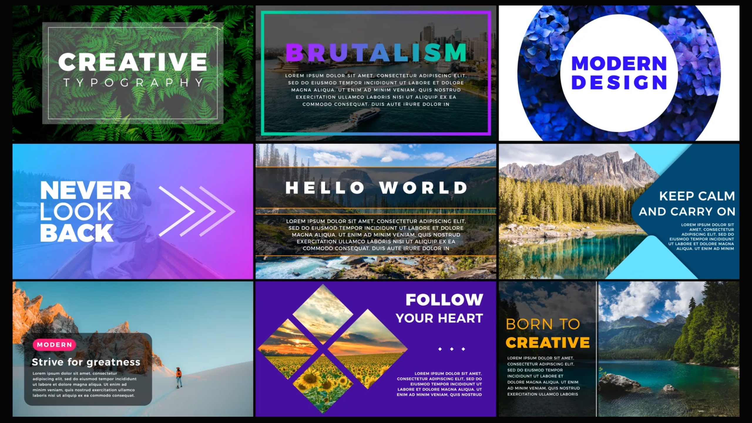 Title Text Content Creator Templates